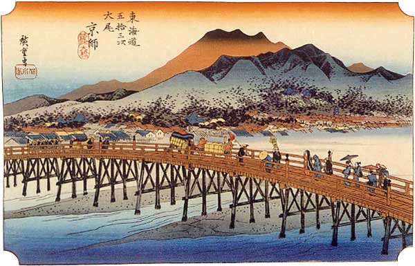 歌川広重「東海道五十三次」木版画 複製